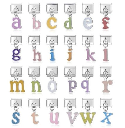 Letters charms   (color, hanging)