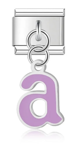 Letters charms   (color, hanging)