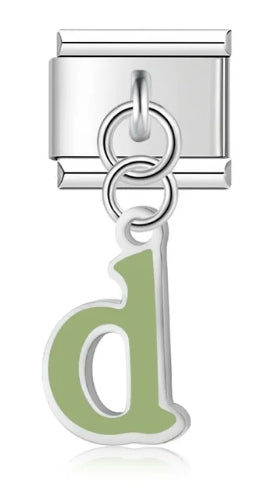 Letters charms   (color, hanging)