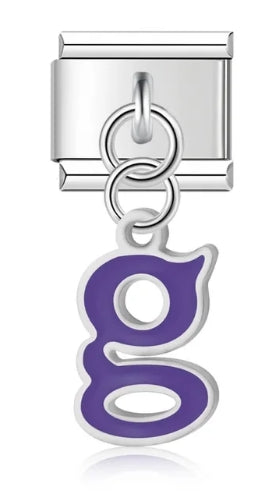 Letters charms   (color, hanging)