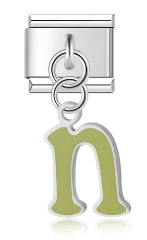 Letters charms   (color, hanging)