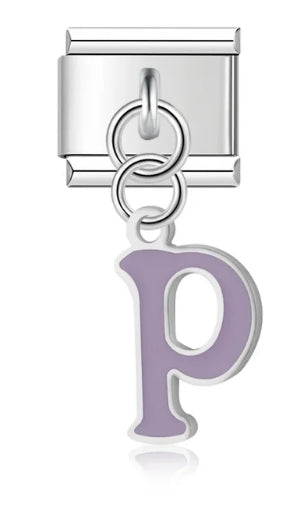 Letters charms   (color, hanging)