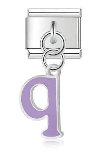 Letters charms   (color, hanging)