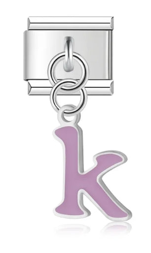 Letters charms   (color, hanging)