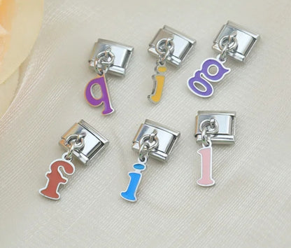 Letters charms   (color, hanging)