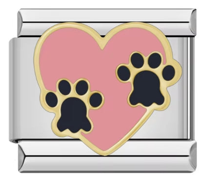 Paw print charms