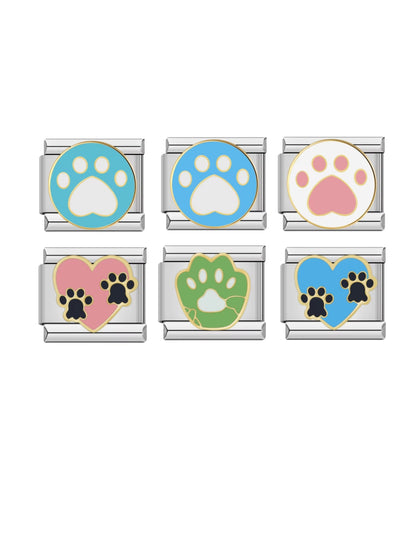 Paw print charms