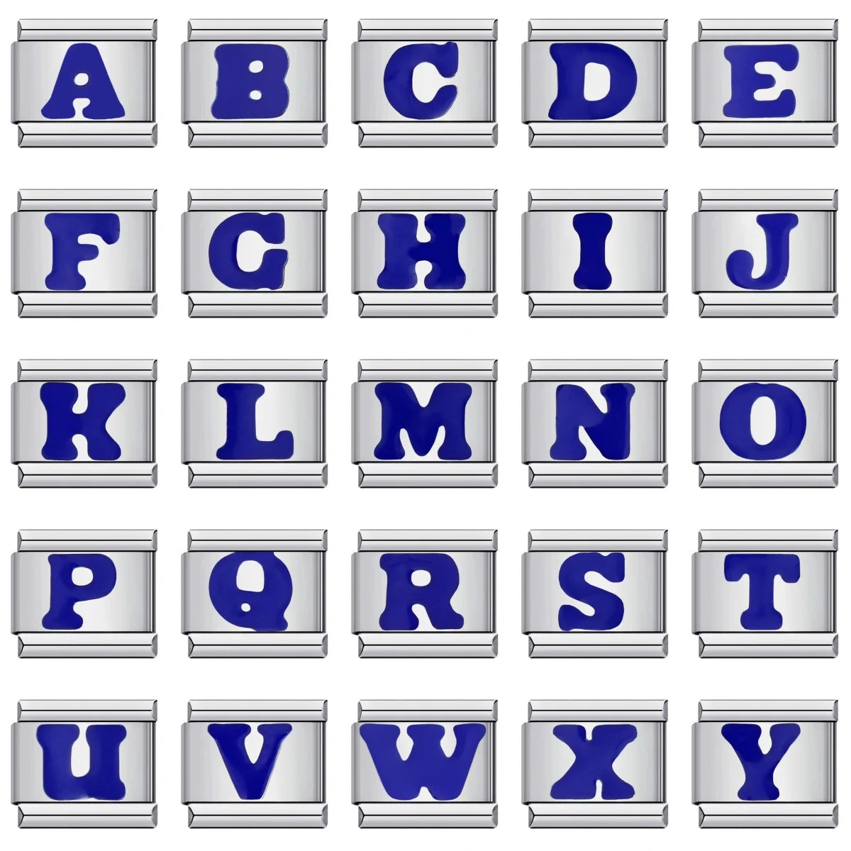 Letters charms   (blue)