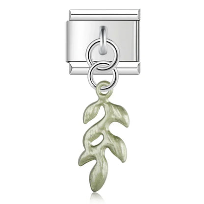 Green leaf charms